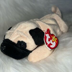 TY Beanie Baby “PUGSLY” the Pug Dog Plush
